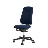 Arbetsstol Höganäs 290 Large med hög rygg, stor ställbarhet, förberedd för nackstöd, tyg Select