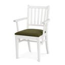 Karmstol Ester, B570 x D540 x H860 mm, stativ vit bets, klädsel Gabriel Step grön