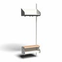 Inredningssystem BST, påb.sektion, 600x300x270 mm, inkl. sittbänk, utan m-vägg