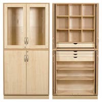 Slöjdskåp Sjöbergsskåpet 1, med garnfack, 2 st hyllplan & 4 lådor