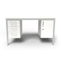 Lärarbord Teach med 1 hurts & 1 skåp, 1500x650 mm