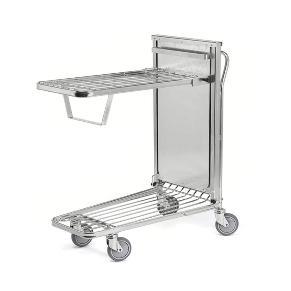 Butiksvagn Michael, fjädrande plan, L960 x B525 x H1030 mm, kap. 300 kg, broms