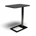 Bord Mobi, L400 x D500 x H620 mm, Mörkgrå laminat och stativ Svart