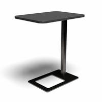 Bord Mobi, L400 x D500 x H620 mm, Mörkgrå laminat och stativ Svart