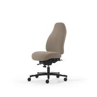 Kontorsstol Malmstolen 4000 med hög rygg, Dux-sits, hjul för hårda golv, Tyg Capture 5103 Beige