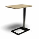 Bord Mobi, L400 x D500 x H620 mm, Ask laminat och stativ Svart