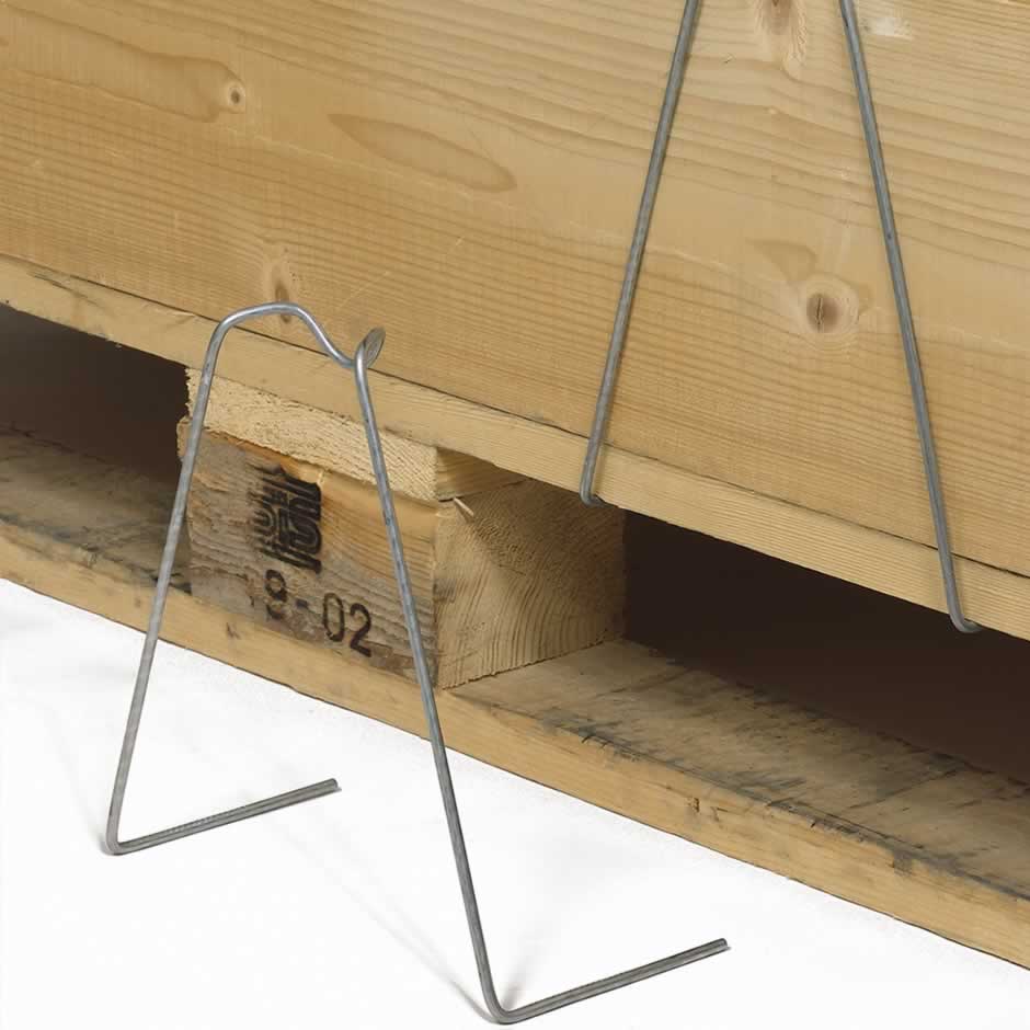 Kraglås för en styck pallkrage i höjd, 4 mm spänsttråd, 4-pack