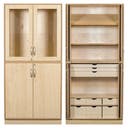 Slöjdskåp Sjöbergsskåpet 1, med 3 st hyllplan, 1 lutande hyllplan & 9 lådor