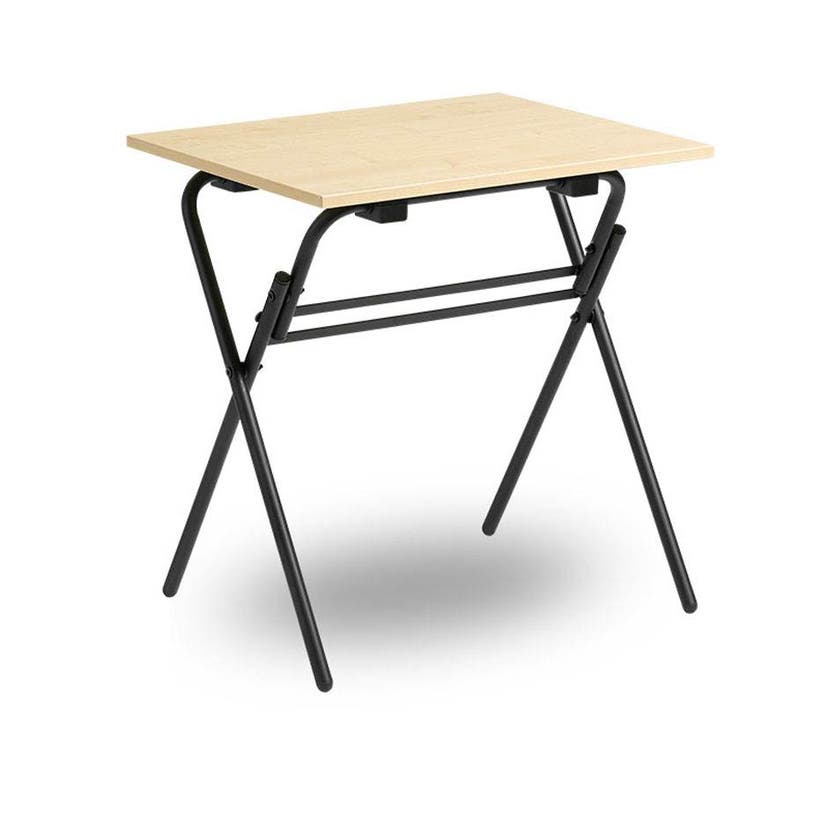 Hopfällbart skolbord Examen, B700 x D600 x H740 mm, Laminatskiva och stålrörsunderrede