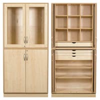 Slöjdskåp Sjöbergsskåpet 1, med garnfack, 2 st hyllplan & 4 lådor