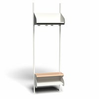 Inredningssystem BST, grundsektion, 600x300x270 mm, inkl. sittbänk, utan m-vägg