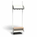 Inredningssystem BST, grundsektion, 600x300x270 mm, inkl. sittbänk, utan m-vägg