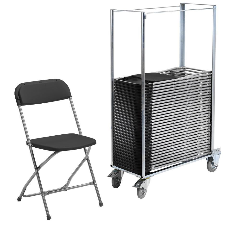 Paket 50 st Smart klappstol och 1 st stolsvagn