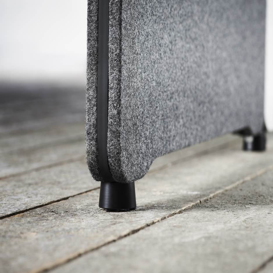 Rund fot Edge Slim, Ø45 mm, svart
