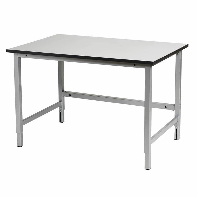 Arbetsbord Silverline Basic 1500 x 800 mm, höjd 640-1050 mm, max last 400 kg