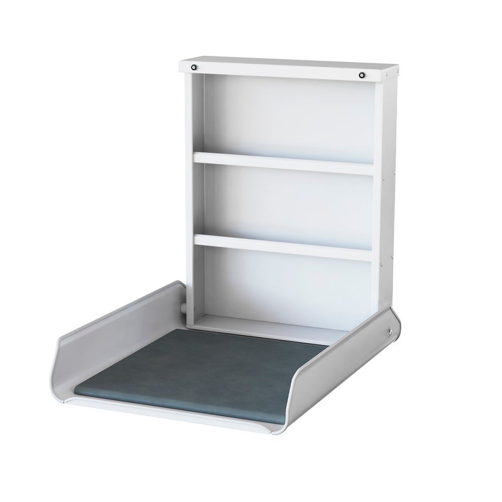 Skötbord Väggö Vit, vägghängt, inkl madrass, skiva 610x800 mm 