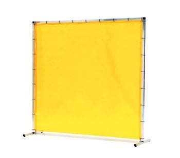 Draperiskärm Björndraperiet, B2000 x H1900 mm, på fot, transparent PVC
