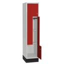 Skolskåp SMT, sockel, 2x1 Z-dörr, skåpbredd 300 mm, 300x550x1892 mm, cylinderlås
