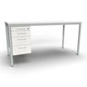 Lärarbord Teach med 1 st hurts, 1300x650 mm