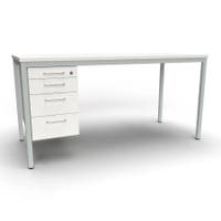 Lärarbord Teach med 1 st hurts, 1300x650 mm