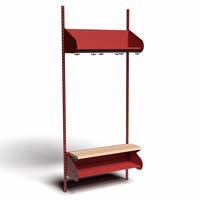 Inredningssystem BST, grundsektion, 900x300x270 mm, inkl. sittbänk, utan m-vägg