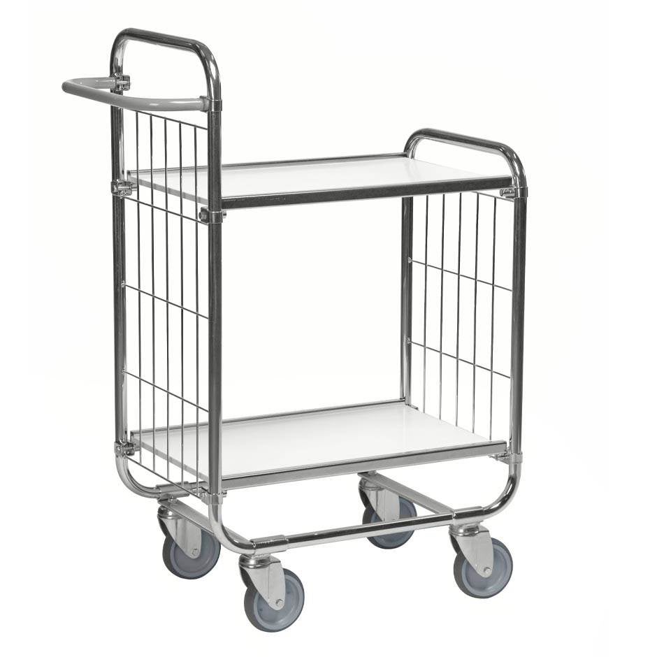 Plockvagn Flex 250, 2 plan, L1395 x B470 x H1120 mm, kapacitet 250 kg, broms
