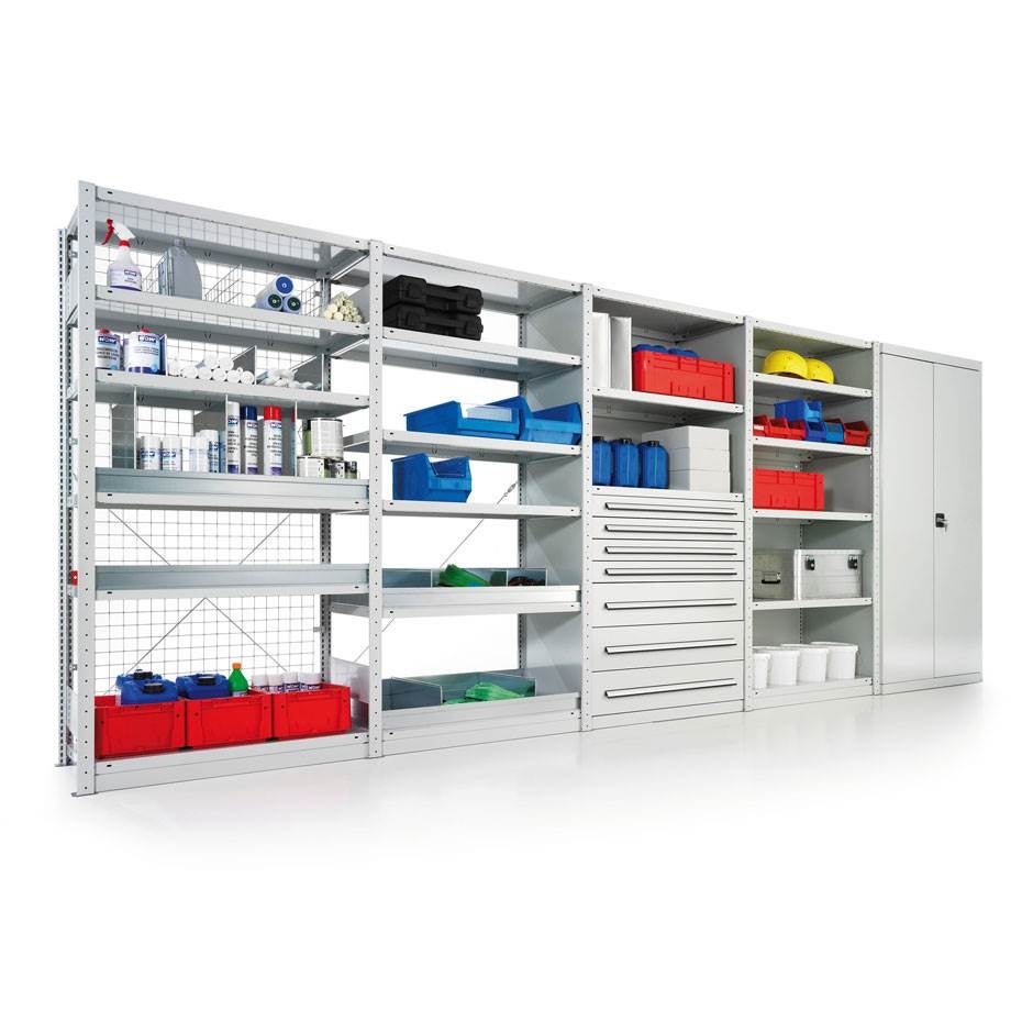 Stålhylla Meta Quick Q150, 2000x1000x300 mm, påbygg.sektion, 5 plan ...