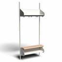 Inredningssystem BST, grundsektion, 900x300x270 mm, inkl. sittbänk, utan m-vägg