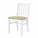 Stol Ester, B470 x D540 x H860 mm, stativ vit bets, klädsel Gabriel Step beige