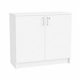 Bänkskåp Mora, B1000 x D470 x H910 mm, dubbeldörr, 2 flyttbara hyllplan, laminat vit