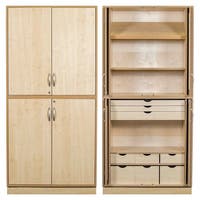 Slöjdskåp Sjöbergsskåpet 1, med 3 st hyllplan, 1 lutande hyllplan & 9 lådor