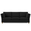 3-sitssoffa Dante, tyg, bredd 2290 mm, ben oljad ek