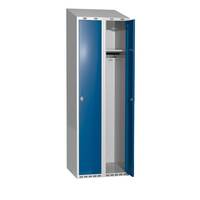 Klädskåp utan underrede, 2 st 300 mm skåp i bredd , 600x550x1900 mm , klinka