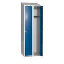 Klädskåp utan underrede, 2 st 300 mm skåp i bredd , 600x550x1900 mm , klinka