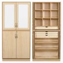 Slöjdskåp Sjöbergsskåpet 1, med garnfack, 2 st hyllplan & 4 lådor