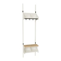 Inredningssystem BST, grundsekt., 600x300x270 mm, med bänk & m-vägg, 2 platser