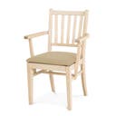 Karmstol Ester, B570 x D540 x H860 mm, stativ björk, klädsel Gabriel Step beige