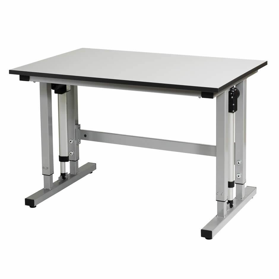 Arbetsbord Silverline Tungt, ESD, eldrivet 1200 x 800 mm, höjd 740-1140 mm, max last 300 kg