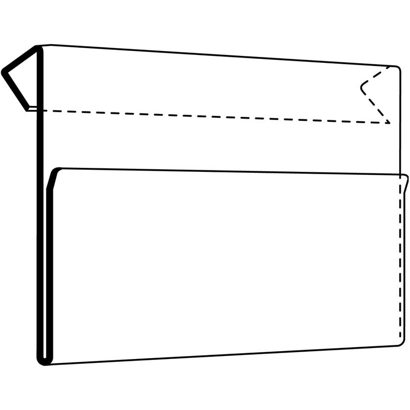 Korthållare med öppen framsida för pallkrage, A5, transparent, 50-pack