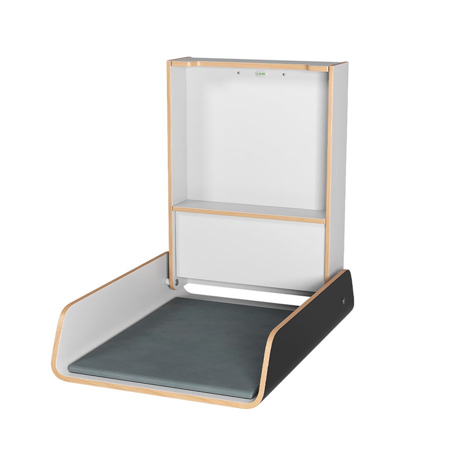Fast vägghängt skötbord Konstant Svart, mått skötbädd: 540x760 mm