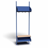 Inredningssystem BST, grundsektion, 600x300x270 mm, inkl. sittbänk, utan m-vägg