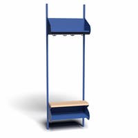 Inredningssystem BST, grundsektion, 600x300x270 mm, inkl. sittbänk, utan m-vägg