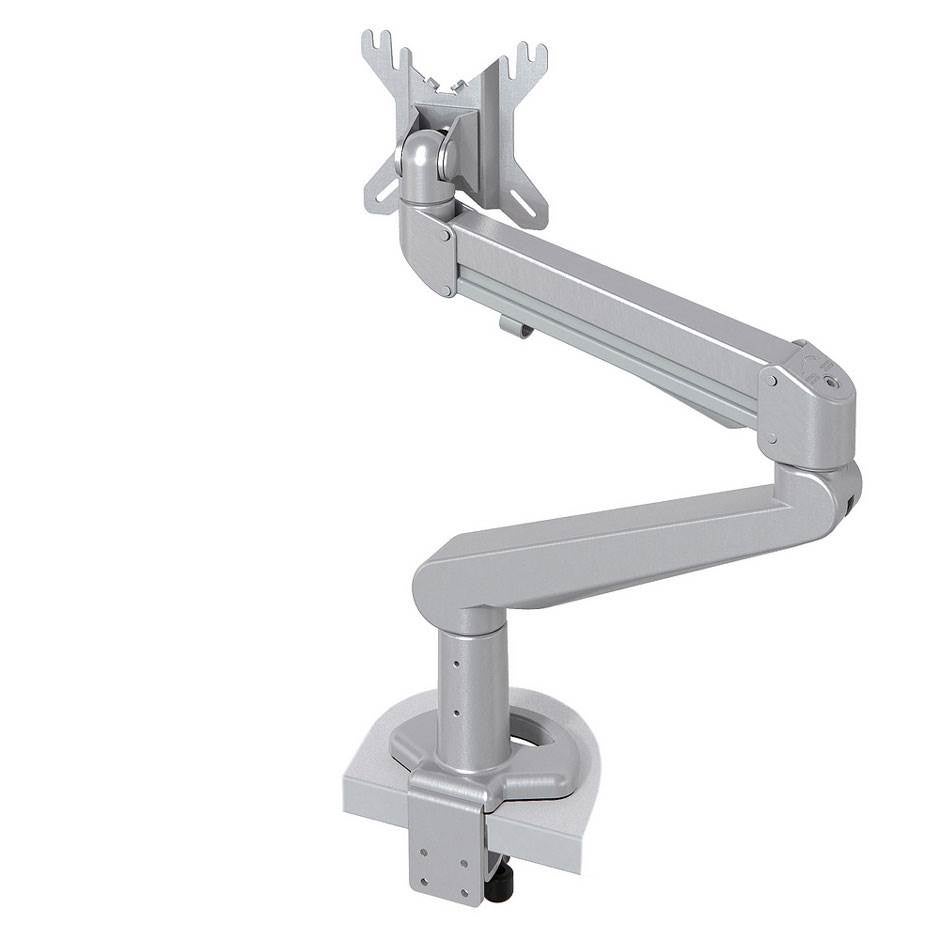 Monitorarm Stockholm, gasfjädrad, 8-14 kg,  armlängd 486 mm, klämfäste