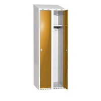 Klädskåp utan underrede, 2 st 300 mm skåp i bredd , 600x550x1900 mm , klinka