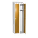 Klädskåp utan underrede, 2 st 300 mm skåp i bredd , 600x550x1900 mm , klinka