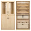 Slöjdskåp Sjöbergsskåpet 1, med 2 st hyllplan, 3 lutande hyllplan & 7 lådor