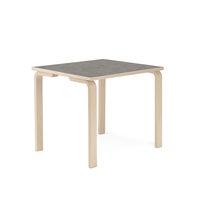 Bord Klara, 800x800 mm, Ljuddämpande skiva, massiv träkantlist