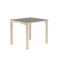 Bord Klara, 800x800 mm, Ljuddämpande skiva, massiv träkantlist