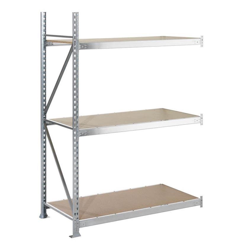Lagerhylla Meta Mini-Rack, påbyggnad, 3 plan av spånskiva, H2200xB1400xD650 mm
