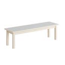 Sittbänk Erika, B1600 x D350 x H450 mm, ben massiv björk och sits av kryssfanér med Ljusgrå högtryckslaminat